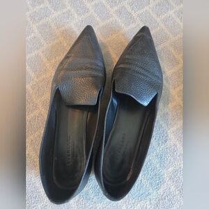 Everlane Textured Black Leather Flats